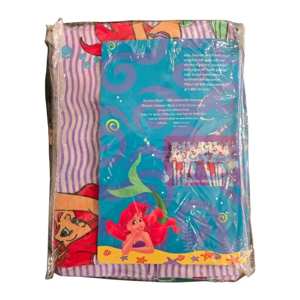 Vintage Disney's Little Mermaid Ariel Striped Blouson Valance
